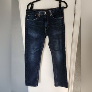 Men's 32 X 32  Levi's 505 Dark Indigo Straight Jeans